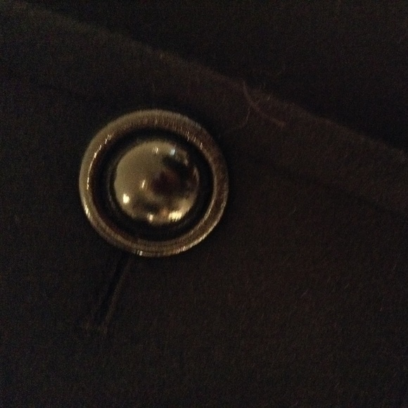 Last Chance for this COAT VIA BLACK WOOL PEA COAT A-LINE DOUBLE BREASTED 6 - Picture 5 of 7